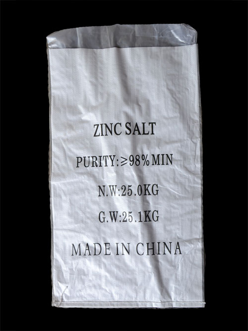 硝酸锌产品内塑外编锌盐英文包装